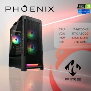 PC FIRE PRO Y-707 Stolno računalo Fenix 707 Intel i7 14700,32GB DDR5,NVMe SSD 2TB,RTX A5000 2,dos