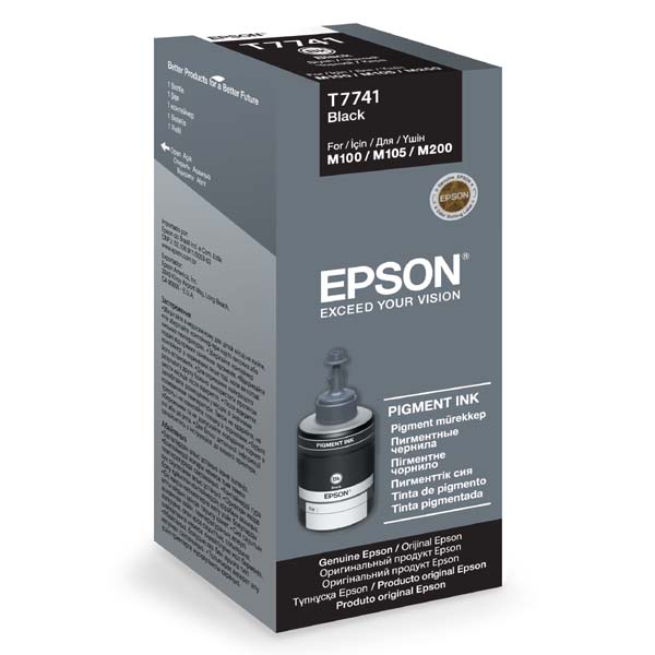 C13T77414A Tinta Epson C13T77414A, T7741 Pigment Black ink bottle 140ml, Page yield 6000 pa