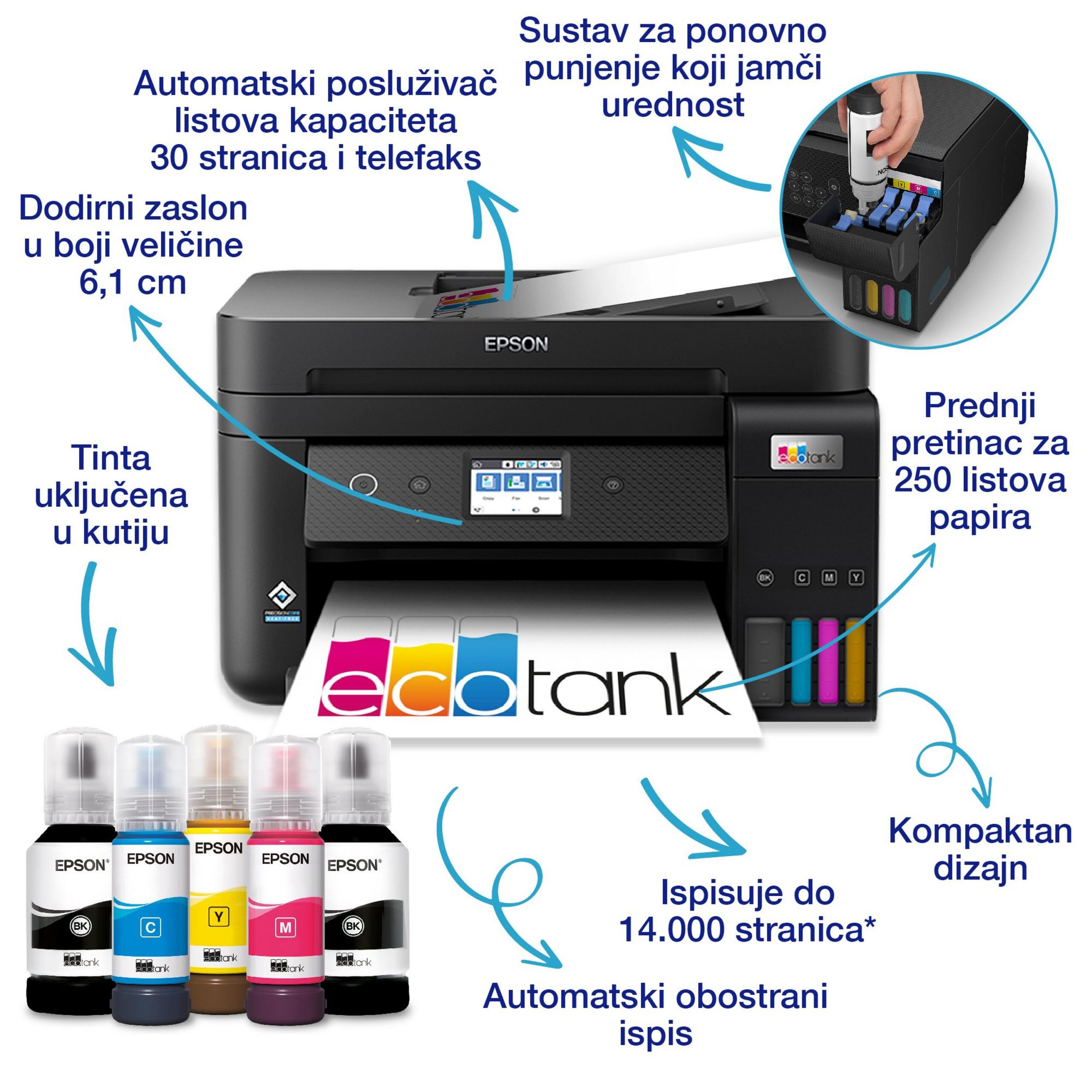 Printer Epson All-in-One L6290 EcoTank A4 C11CJ60404 office 4u1