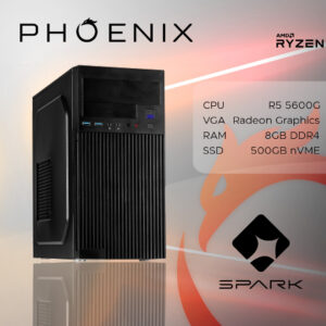 PC SPARK Y-130 Stolno računalo Fenix 130 AMD Ryzen 5 5600G,8GB DDR4,NVMe SSD 500GB,dos