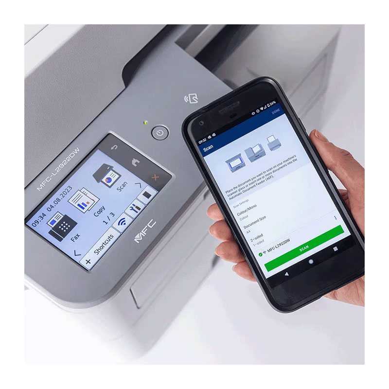 L2922DW Printer Brother laser mono L2922DW A4, wifi, network, duplex, adf, fax,NFC