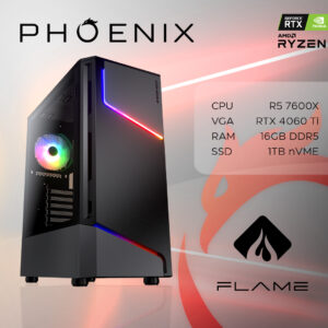 PC FLAME Y-560 Stolno računalo Fenix 560 AMD Ryzen 5 7600X,16GB DDR5,NVMe SSD 1TB, dos