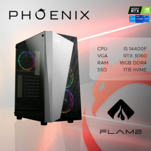 PC FLAME Y-602 Stolno računalo Fenix 602 Intel i5 14400,16GB DDR4,NVMe SSD 1TB, 12G,dos