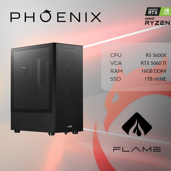 PC FLAME X-500 Stolno računalo Fenix FLAME X-500 AMD Ryzen 5 5600X,16GB DDR4,NVMe SSD 1TB