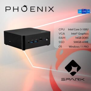 PC SPARK X-108 Stolno računalo Fenix Intel Core 3-100U,16GB DDR5,SSD 500GB,WiFi 6E,BT5.3,W11Pro