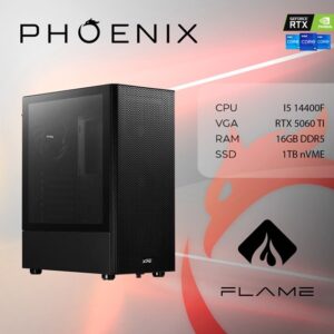 PC FLAME X-504 Stolno računalo Fenix FLAME X-504 Intel i5 14400F,16GB DDR5,NVMe SSD 1TB,RTX5060