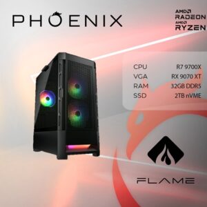 PC FLAME X-507 Stolno računalo Fenix FLAME X-507 AMD Ryzen 7 9700X,32GB DDR5,NVMe SSD2TB RX9070