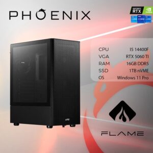 PC FLAME X-516 Stolno računalo Fenix 516 Intel i5 14400F,16GB DDR5,NVME SSD 1TB,RTX5060TI,W11PR