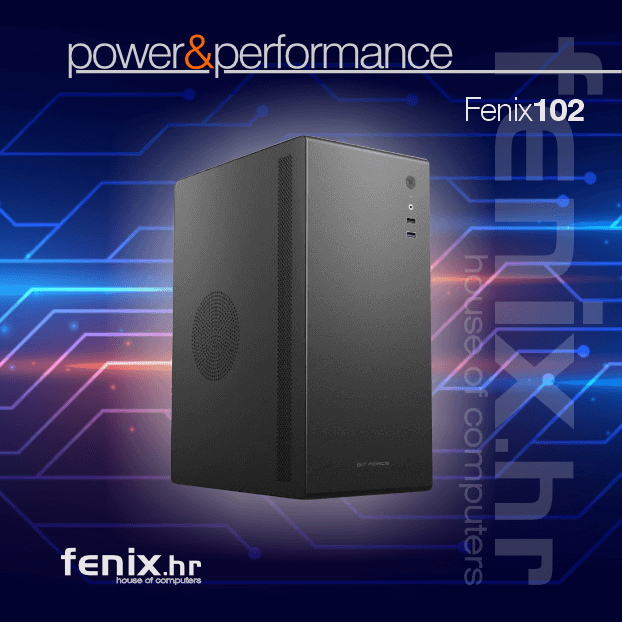 PC SPARK X-102 Stolno računalo Fenix 102 Intel i3 14100,8GB DDR5,NVME SSD 250GB,500W