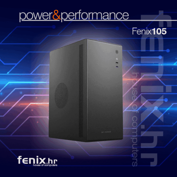 PC SPARK X-105 Stolno računalo Fenix 105 Intel i3 14100,8GB DDR5,NVME SSD 500GB,500W,W11Pro