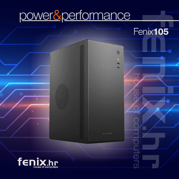 PC SPARK X-105 Stolno računalo Fenix 105 Intel i3 14100,8GB DDR5,NVME SSD 500GB,500W,W11Pro