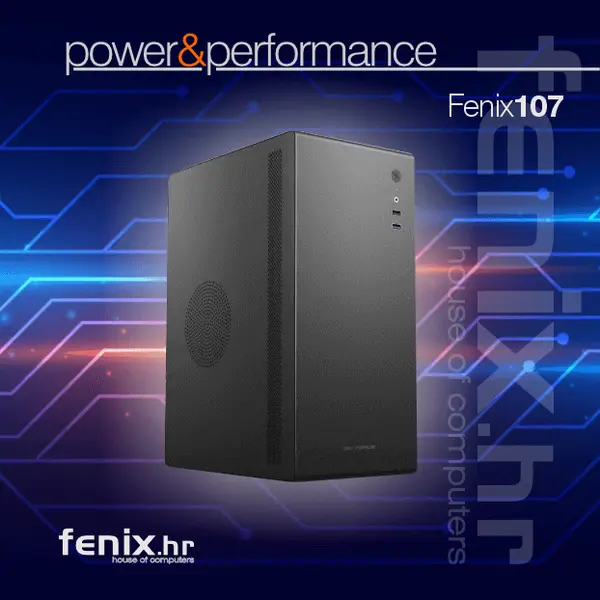 PC SPARK X-107 Stolno računalo Fenix 107 Intel i5 14400,16GB DDR5,NVME SSD 1TB,500W,W11Pro