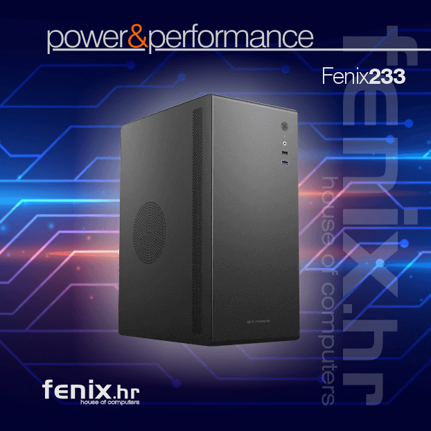 PC SPARK Y-233 Stolno računalo Fenix 233 Intel i3 14100,16GB DDR4,NVMe SSD 500GB,W11 Pro