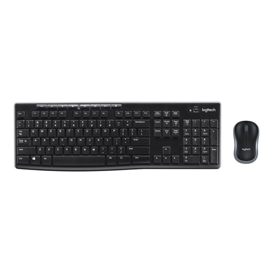 920-004532 Tipkovnica Logitech Cordless Desktop MK270+miš, USB, crna
