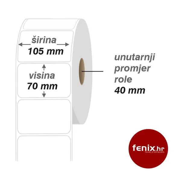 105 x 70 1000 fi40 ETIKETE samoljepive 105 x 70 - 1000 kom rola TERMO ECO, fi40