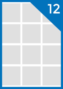 A4 12-1 ETIKETE A4 105 x 48 mm,12-1, 12 na listu, pakiranje 100 listova