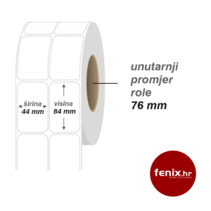 44 x 84 4000/2 FRIMPEKS ETIKETE samoljepive 44 x 84 - 4000 kom rola, Semi-gloss, fi76, dvoredna