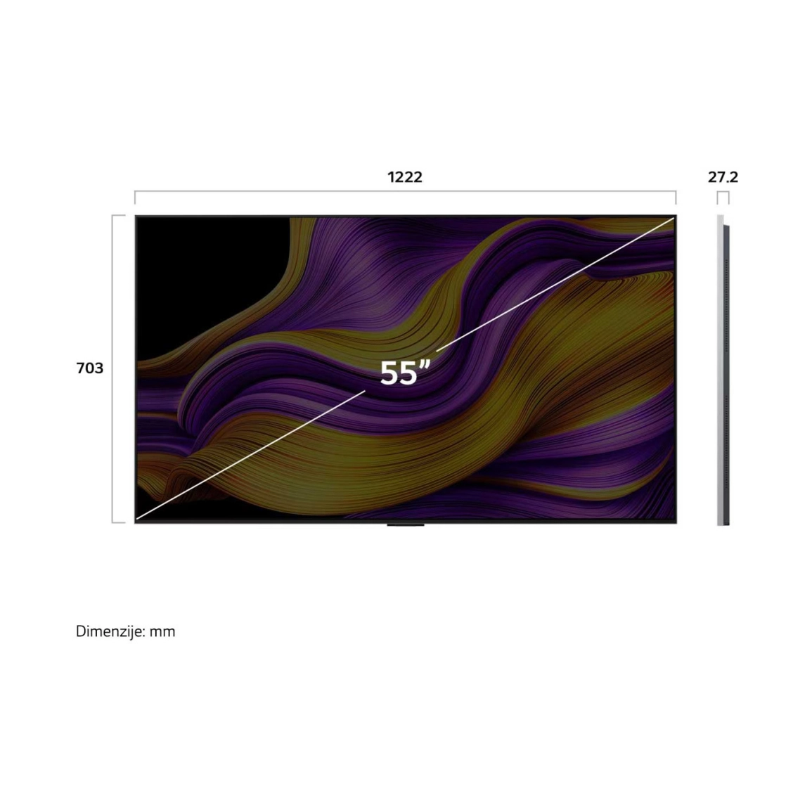 OLED55G51LW TV OLED 55" LG OLED55G51LW, 140cm, smart, wifi, Bt, UHD,  DVB-T2/C/S2