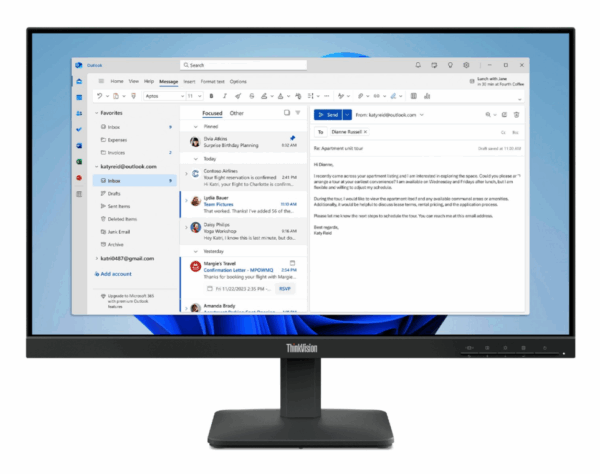Monitor LED 23,8" Lenovo ThinkVision S24-4e IPS, VGA, HDMI, 100Hz