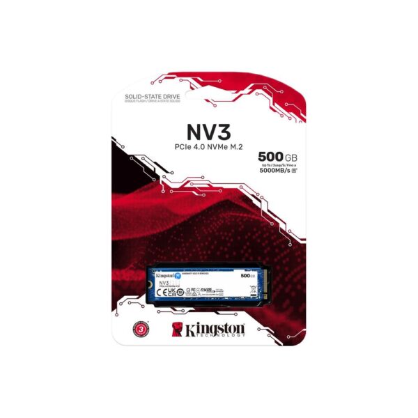SSD M.2 Kingston 500GB NV3 PCIe M.2 2280 NVMe SNV3S/500G