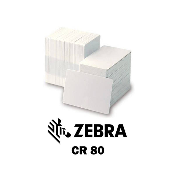CR80 Kartice PVC Zebra , CR80, bijele, paket 100 komada