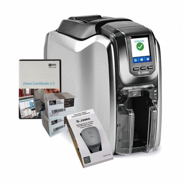 ZC32-000CQ00EM00 Printer za kartice Zebra ZC300, obostrani, CardStudio, 200 kartica, ribon