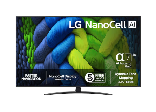 TV LED 55" LG 55NANO82A6B, 139cm, 4K, UHD, Smart TV